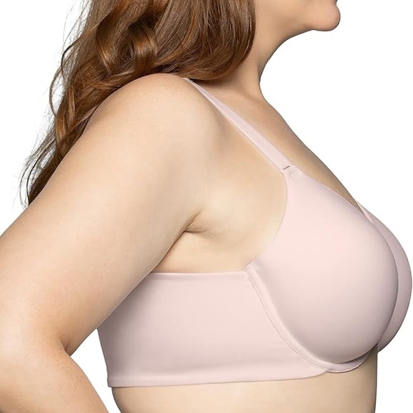 36 DD Vanity Fair  Full Figure Front Closure Bra, Back Smoothing Pink Style76384 - Picture 2 of 9